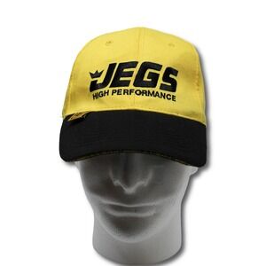 JEGS High Performance Yellow Black Adjustable Cap